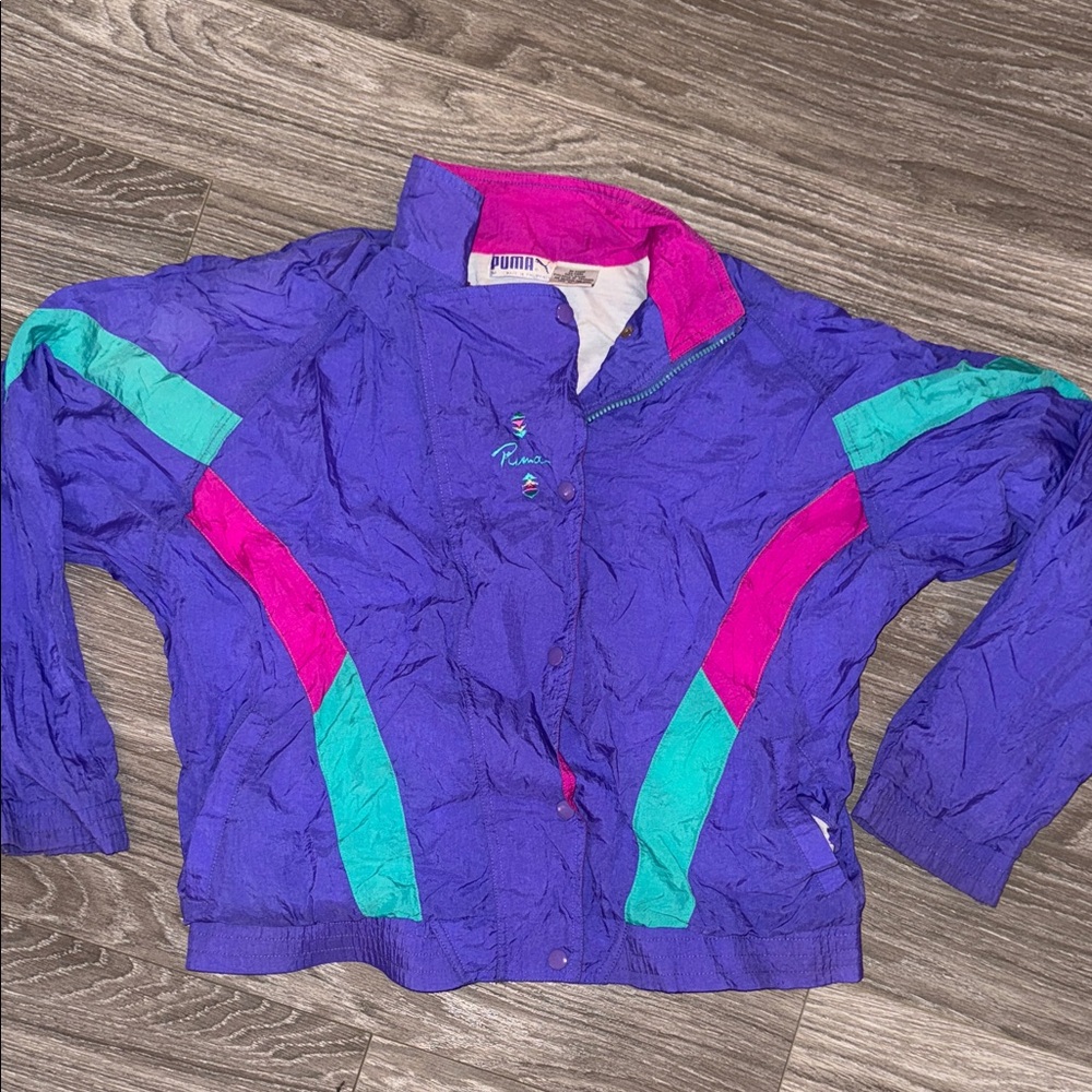 Vintage PUMA Purple Windbreaker Jacket